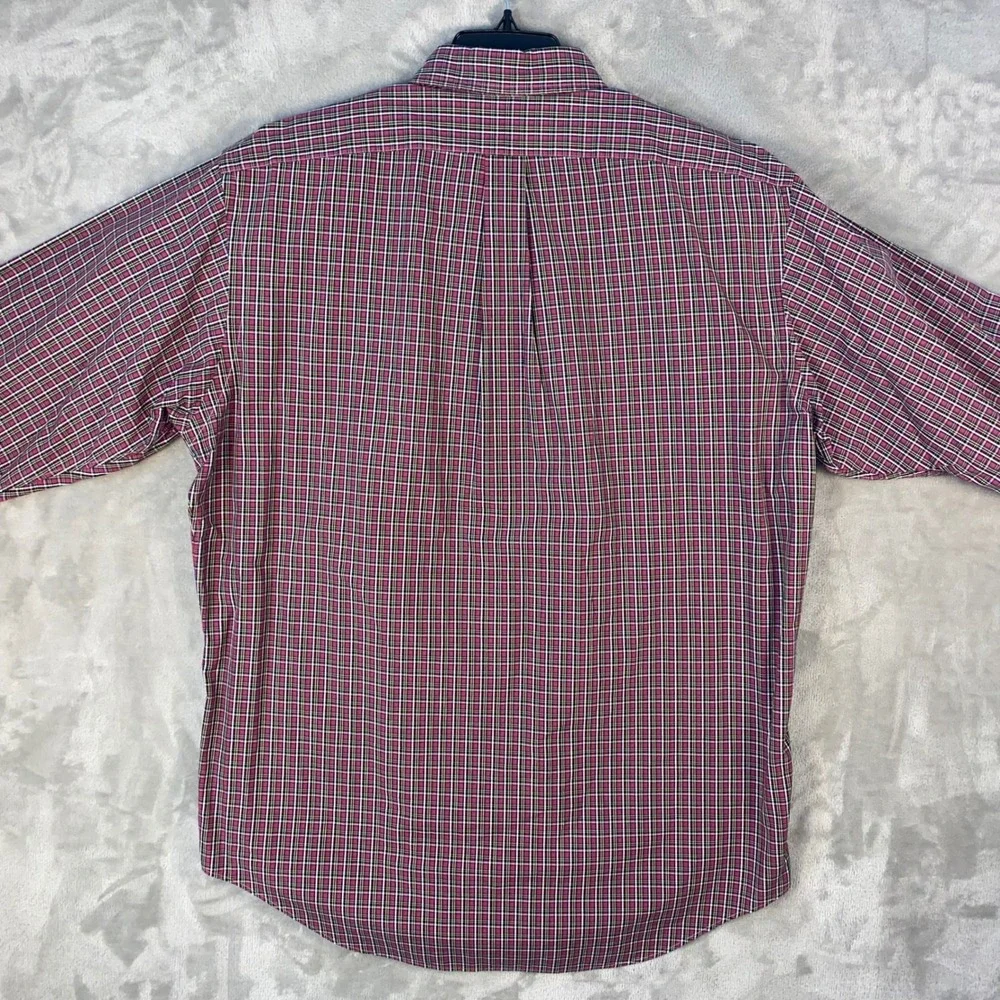 Ralph Lauren Classic‎ Fit Plaid Button Down Shirt Mens Large Purple